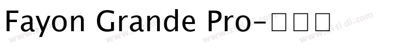 Fayon Grande Pro字体转换